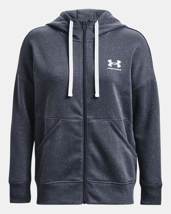 Damen UA Rival Fleece Hoodie Mit Durchgehendem Zip – Bild 5