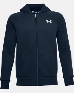 Jungen UA Rival Hoodie Aus Baumwolle Mit Durchgehendem Zip