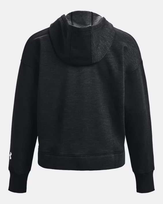 Damen UA Essential Fleece-Shirt Mit Schriftzug Und Durchgehendem Zip – Bild 7