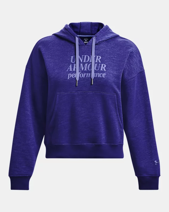 Damen UA Recovery Fleece Hoodie Mit Schriftzug – Bild 5