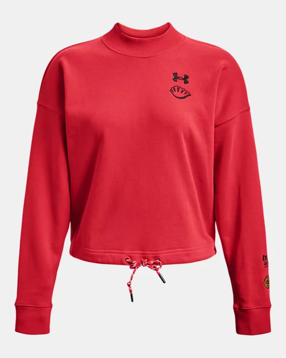 Damen UA Oberteil Aus French Terry Mit Rundhalsausschnitt – Bild 7