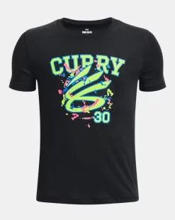 Jungen Curry Logo Kurzarm-Oberteil