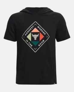 Project Rock Hardest Worker Kurzarm-Hoodie Für Jungen