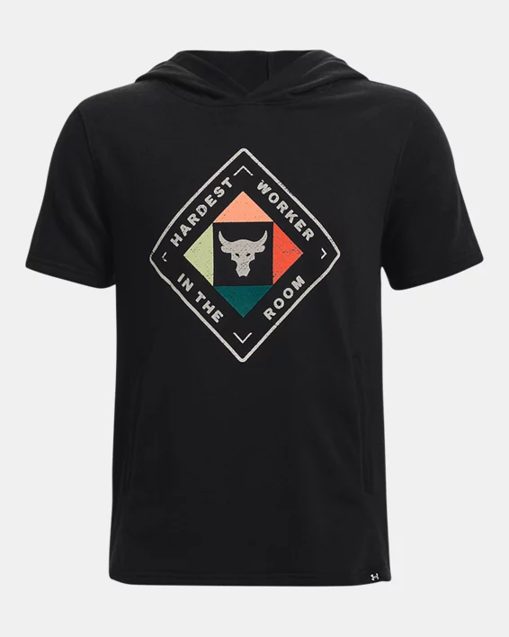 Project Rock Hardest Worker Kurzarm-Hoodie Für Jungen