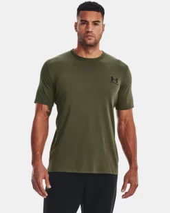 Herren UA Sportstyle Left Chest Oberteil, Kurzärmlig