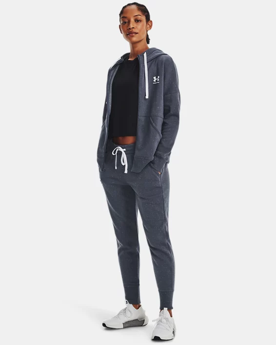 Damen UA Rival Fleece Hoodie Mit Durchgehendem Zip – Bild 3