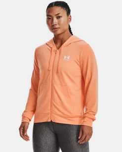 Damen UA Rival Terry Full-Zip-Hoodie