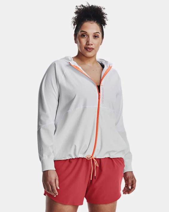 Damen UA Jacke Aus Webstoff Mit Durchgehendem Zip