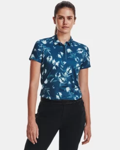 Damen UA Zinger Blur Poloshirt, ärmellos