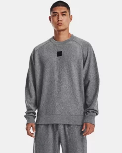 Herren UA Ottoman Fleece-Oberteil Mit Rundhalsausschnitt