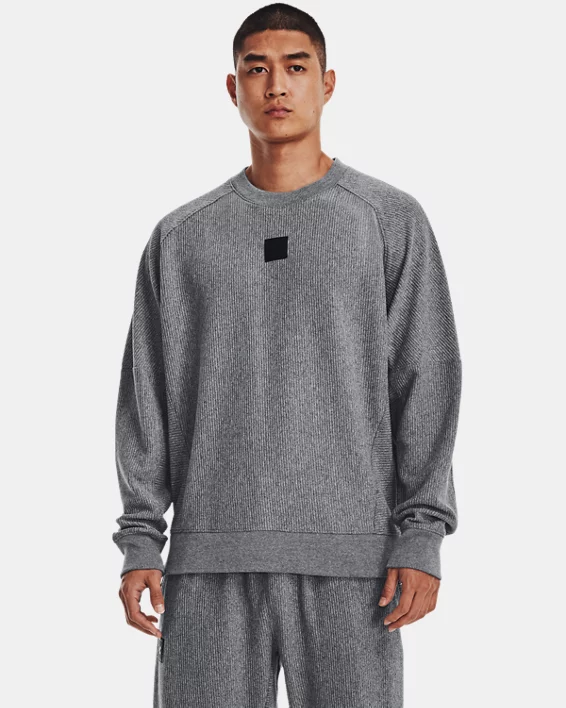 Herren UA Ottoman Fleece-Oberteil Mit Rundhalsausschnitt