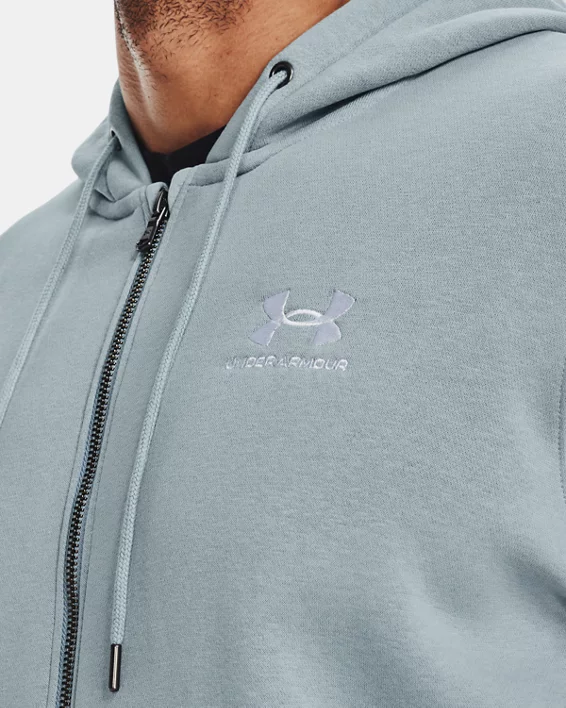 Herren UA Essential Fleece-Hoodie Mit Durchgehendem Zip – Bild 4