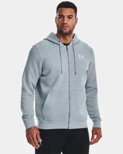 Herren UA Essential Fleece-Hoodie Mit Durchgehendem Zip