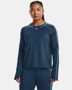 Damen UA Train Cold Weather Oberteil Mit Rundhalsausschnitt