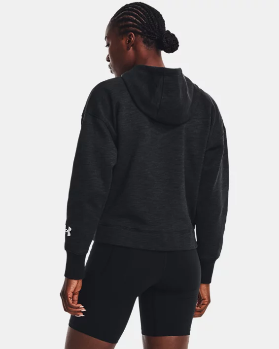 Damen UA Essential Fleece-Shirt Mit Schriftzug Und Durchgehendem Zip – Bild 2