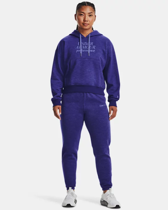 Damen UA Recovery Fleece Hoodie Mit Schriftzug – Bild 3