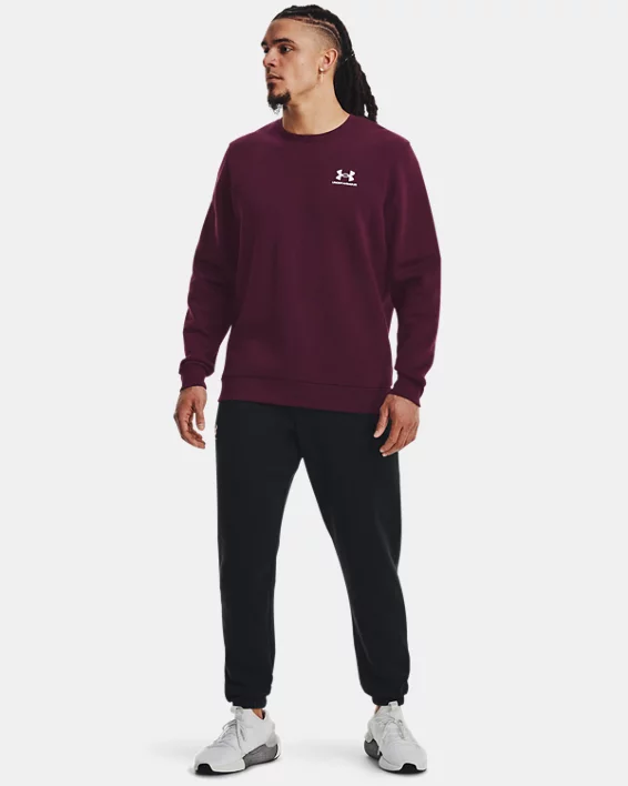 Herren UA Essential Fleece Oberteil Mit Rundhalsausschnitt – Bild 3