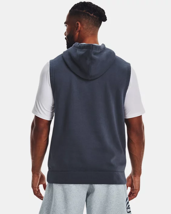 Herren Curry Fleece-Hoodie, ärmellos – Bild 2