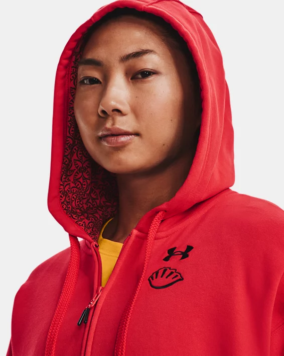 Damen UA Terry-Oberteil Mit Durchgehendem Zip – Bild 5