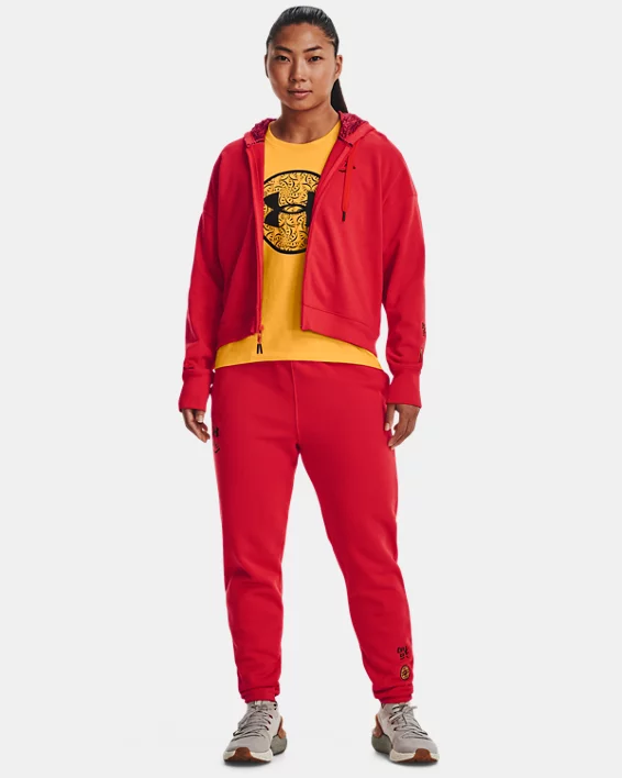 Damen UA Terry-Oberteil Mit Durchgehendem Zip