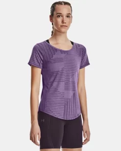 UA Streaker 2.0 Deco Diamond Kurzarm-Oberteil Für Damen