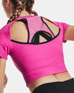 UA Run Anywhere Crop Kurzarm-Oberteil Für Damen