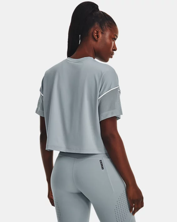 UA RUSH™ Vent Crop Kurzarm-Oberteil Für Damen – Bild 2