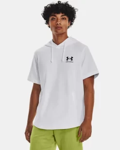 Herren UA Rival Kurzarm-Hoodie Aus French Terry