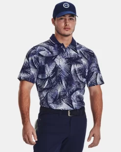 UA Iso-Chill Graphic Palm Poloshirt Für Herren