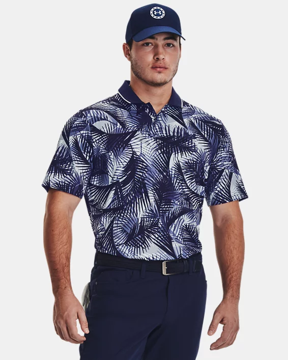 UA Iso-Chill Graphic Palm Poloshirt Für Herren