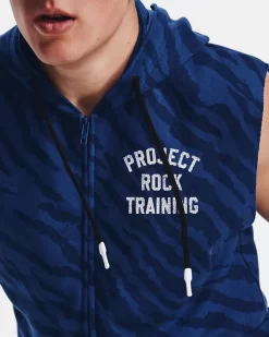 Project Rock Rival Fleece Ärmellos Mit Durchgehendem Zip Und Aufdruck Für Herren